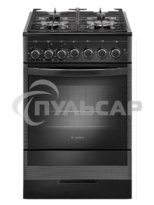 Плита комбинированная Gefest ПГЭ 5502-02 0044 черный, конфорок 4 газовых, духовка 55 л, 50 см x 85 см x 58.5 см