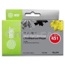 Картридж струйный Cactus CS-CLI451Y желтый (10.2 мл) для Canon MG 6340/5440/IP7240