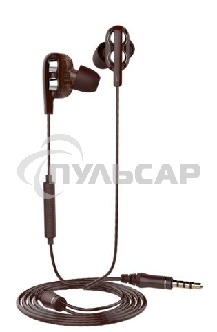 Наушники Harper HV-803 / Проводные / Внутриканальные с микрофоном / Коричневые / 20 Гц - 20 кГц / 96 дБ / Двухстороннее / Mini-jack / 3.5 мм