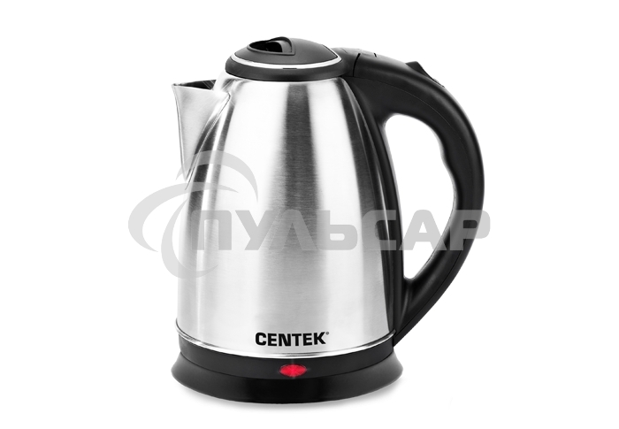 Чайник электрический Centek CT-0035 матовый, металл, 1,5 л, 2000 W, хромированная вставка на крышке