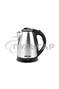 Чайник электрический Centek CT-0035 матовый, металл, 1,5 л, 2000 W, хромированная вставка на крышке