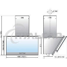 Вытяжка каминная Elikor Рубин S4 60П-700-Э4Д антрацит, 60 см, 700 куб. м/ч, 52 дБ