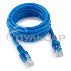 Патч-корд UTP Cablexpert кат.5e, 2м, литой, многожильный (синий)