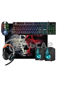 Игровой комплект Defender Tor MHP-127 мышь+клав.+гарн.+ков.+колонка