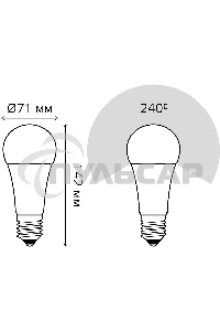 Лампа светодиодная LED Gauss Elementary A67 30Вт E27 3000К