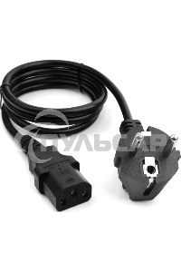 Кабель питания Cord Power Gembird/Cablexpert PC-186 / 1.8м, Schuko- C13, 6А, черный, с зазем.