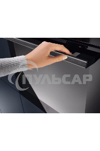 Электрический духовой шкаф Electrolux с конвекцией, приготовление на пару,объем 72 л, утапливаемые переключатели, 10 режимов, автопрограммы, очистка пиролитическая, 3 стекла в дверце, направляющие проволочные + телескопические (1 уровень), термощуп