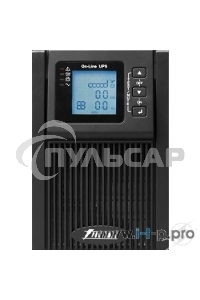 Источник бесперебойного питания PowerMan Online 1000 PLUS (1000ВА/800Вт, Online-Double conversion/LCD Display/USB/Software/RJ11/45,RS-232)