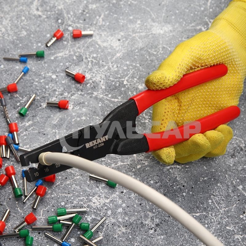 Пресс-клещи Rexant для обжима втулочных наконечников 10-35 мм² (HT-35M)