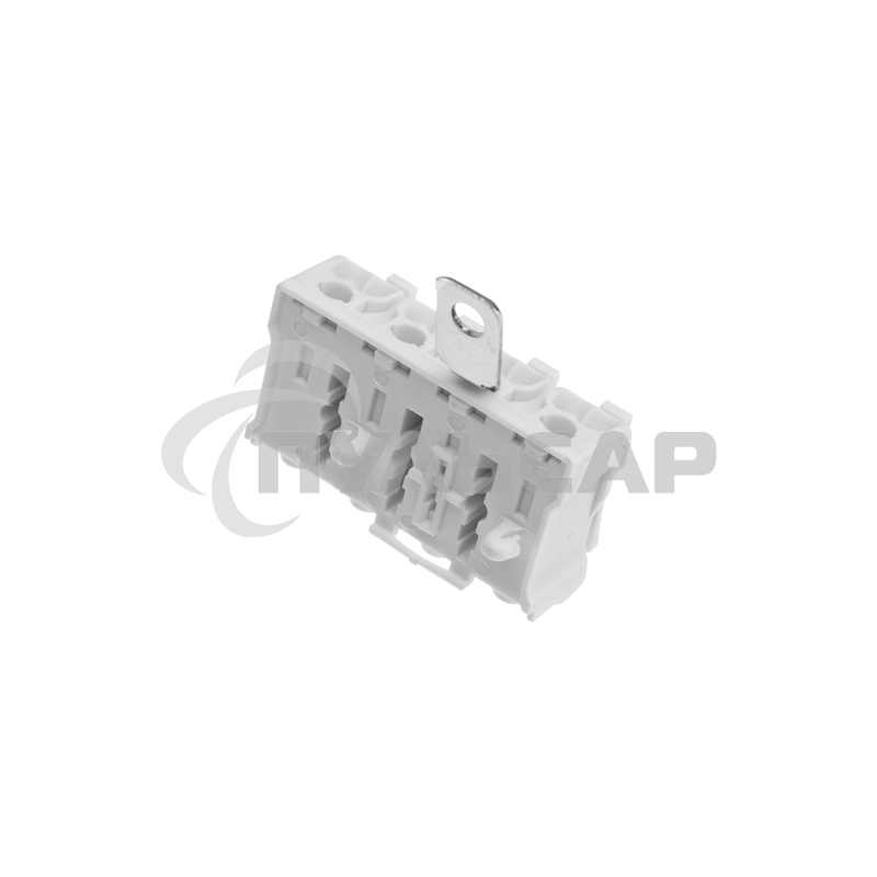 Клемма пружинная соединительная КСП 4-полюсная с заземлением и с монтажными ножками (50 шт./уп.) Rexant