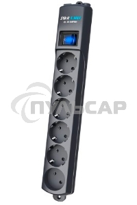 Сетевой фильтр Surge protector Pilot S Max (5 euros + 1GP), 15A/3.5kVA, automatic, 5 m, graphite