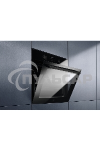 Электрический духовой шкаф Electrolux с конвекцией, приготовление на пару,объем 72 л, утапливаемые переключатели, 10 режимов, автопрограммы, очистка пиролитическая, 3 стекла в дверце, направляющие проволочные + телескопические (1 уровень), термощуп