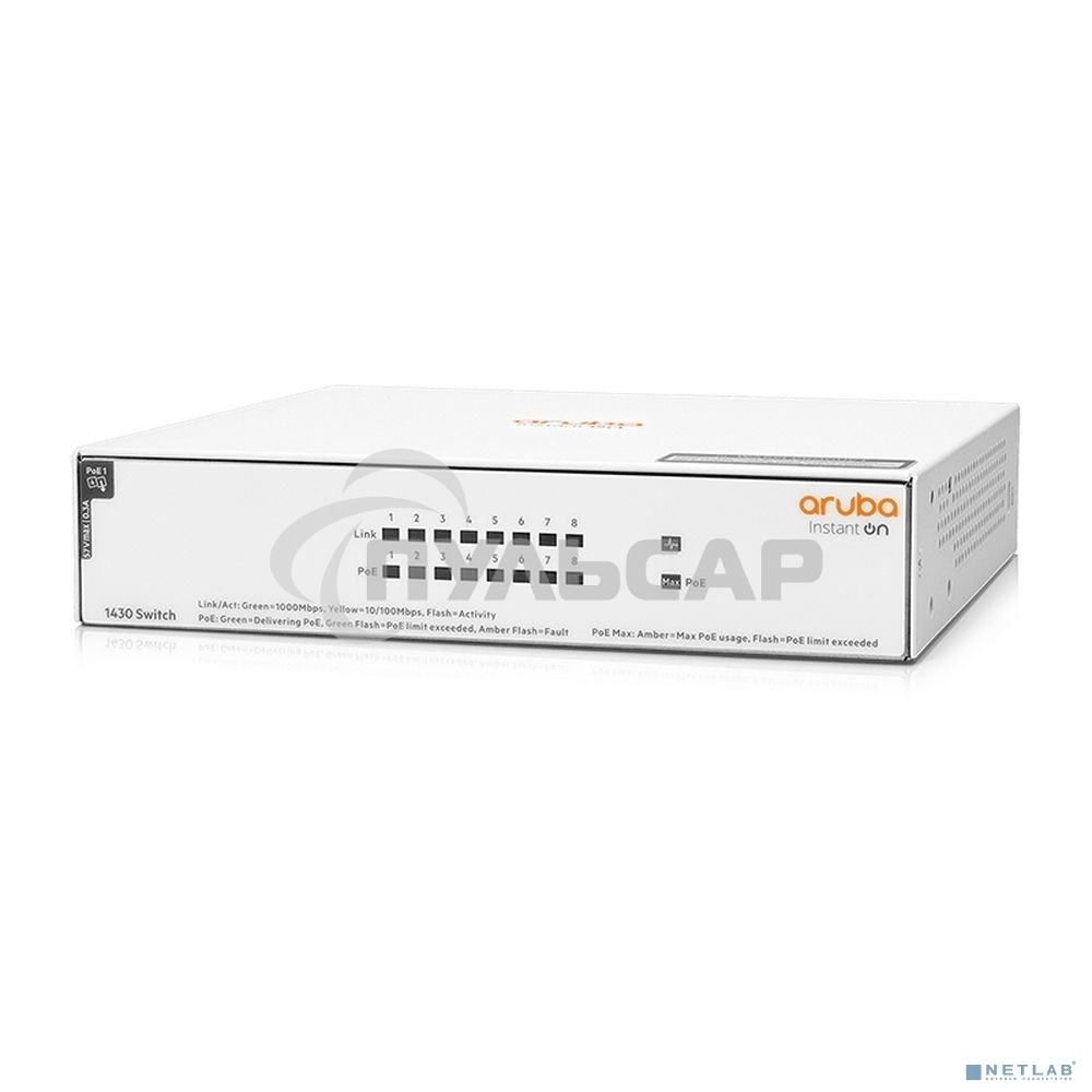 Коммутатор HPE Aruba Instant On 1430 8G Class4 PoE 64W Switch Switch