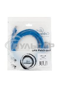 Патч-корд UTP Cablexpert кат.5e, 2м, литой, многожильный (синий)