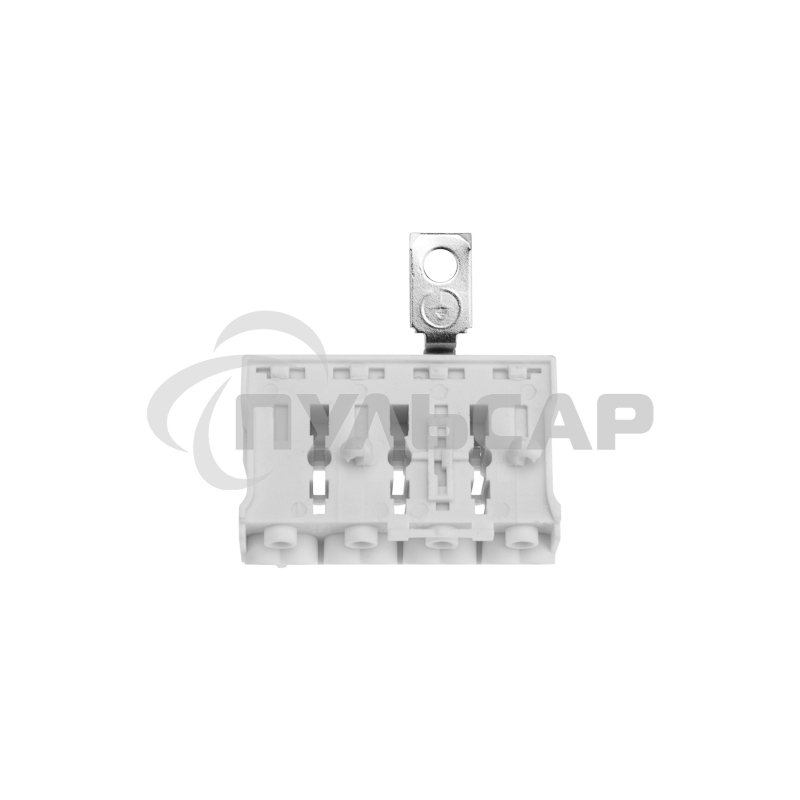 Клемма пружинная соединительная КСП 4-полюсная с заземлением и с монтажными ножками (50 шт./уп.) Rexant