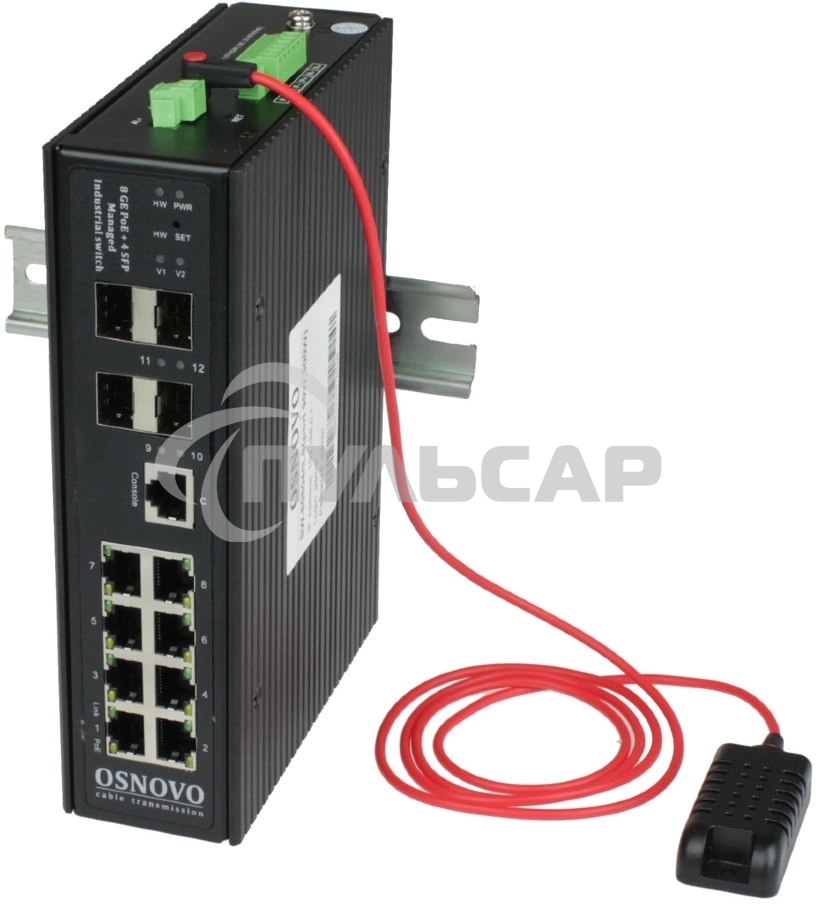 Коммутатор Osnovo SW-80804/ILS SW-80804/ILS(PORT 90W,300W) управляемый