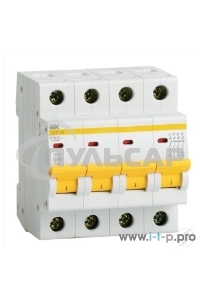 Выключатель автоматический Iek MVA20-4-020-C ВА47-29 4Р 20А 4,5кА х-ка С ИЭК