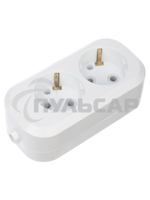 Колодка 2 гнезда с заземлением Rexant