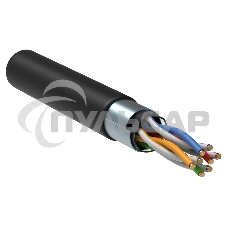 Витая пара ITK LC3-C5E04-329 F/UTP кат.5E 4x2x24AWG LSZH черный (305м)