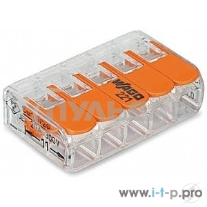 Клемма компактная Wago 221-415 5х(0,2-4,0 кв.мм)