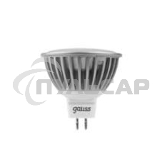Лампа светодиодная Gauss MR16 5Вт 2700К тепл. белый  GU5.3 500лм 12В FROST