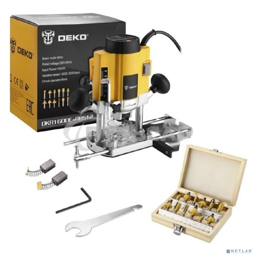 Фрезер Deko DKR1600E 1600Вт 30000об/мин макс.ход:52мм