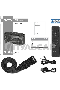 Портативная колонка Sven PS-860 черный 100W 1.0 BT/3.5Jack 5400mAh (SV-022518)