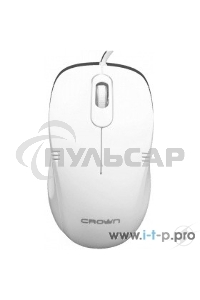 Мышь проводная Crown CMM-502 белый, 1000 dpi, USB, кнопки - 3