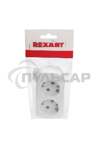 Колодка 2 гнезда с заземлением Rexant