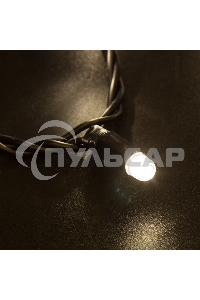 Гирлянда Neon-night Нить 10м, постоянное свечение, черный ПВХ, 24В, Теплый белый