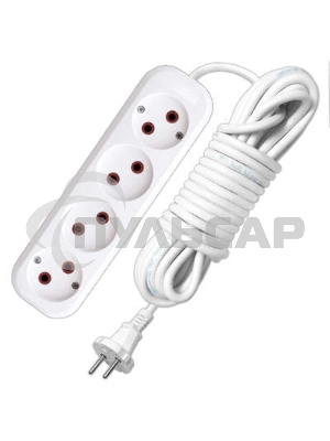 Удлинитель 4х5м без заземл. 6А IP20 У6-766М ПВС 2х0.75 UNIVersal 766М-05