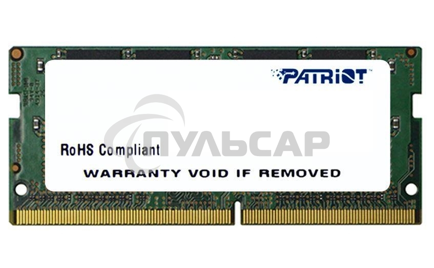Оперативная память Patriot Signature, DDR4, 16Gb (1x16 Gb), 2666 MHz, CL19, SO-DIMM