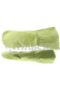 Рукавицы специальные с притачными крагами двунитка (краги сварщика), огнеупорные, Россия Сибртех