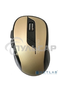 Мышь беспроводная Qumo Office Line M64 золотистый, 1600 dpi, радиоканал, USB, кнопки - 6