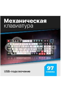 Клавиатура проводная Defender Hawk GK-418, USB, черный/белый