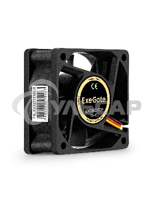 Вентилятор для корпуса ExeGate EX06025S3P черный, 60 мм, 3500 об/мин, 24 дБ, 3 pin