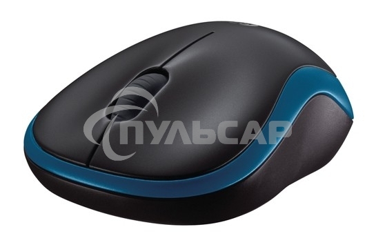 Мышь беспроводная Logitech M185 синий, 1000 dpi, радиоканал, USB, кнопки - 3