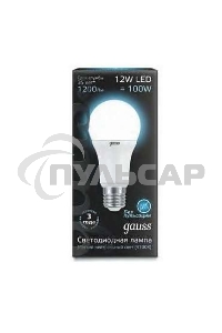 Лампа светодиодная Gauss LD102502212LED A60 globe 12W E27 4100K