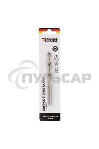 Сверло по металлу 9,0 мм HSS (1 шт. в упаковке) DIN 338 Kranz