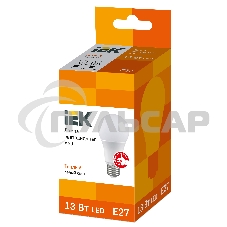 Лампа cветодиодная Iek LLE-A60-13-230-30-E27 ECO A60 шар 13Вт 230В 3000К E27 IEK