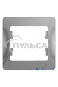 Рамка 1-м Glossa алюм. SchE GSL000301