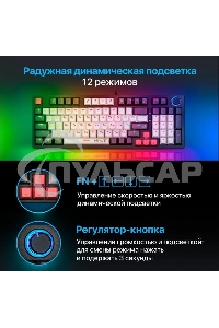 Клавиатура проводная Defender Hawk GK-418, USB, черный/белый