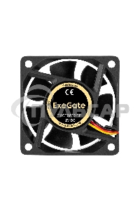 Вентилятор для корпуса ExeGate EX06025S3P черный, 60 мм, 3500 об/мин, 24 дБ, 3 pin