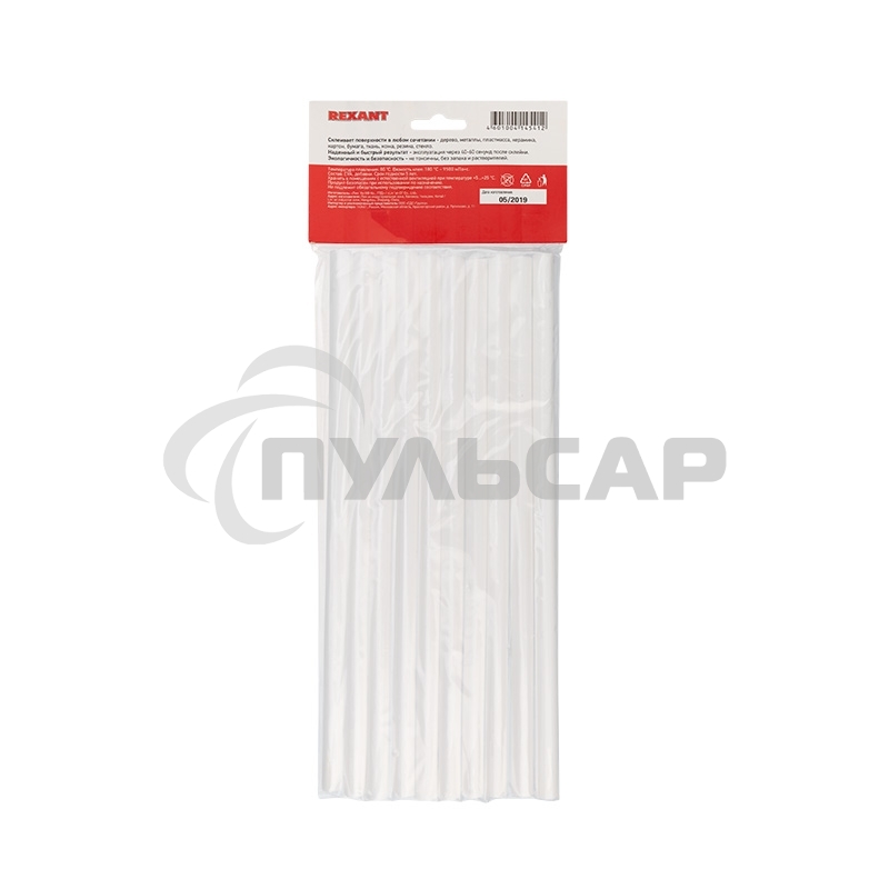 Клеевые стержни Rexant, Ø11 мм, 270 мм, белые, 10 шт., хедер