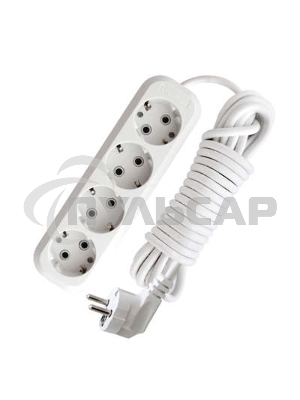 Удлинитель 4х5м с заземл. 16А IP20 Е-304 АБС-пл. ПВС 3х1 UNIVersal 9631982