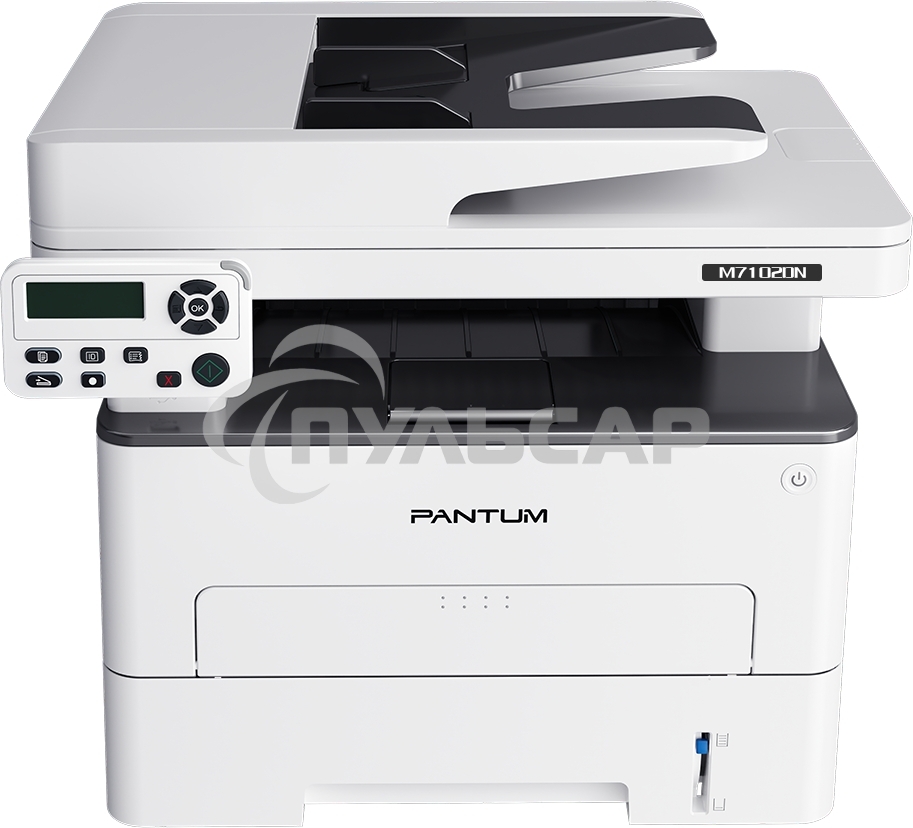 МФУ лазерное Pantum M7102DN, A4, ч/б, печ. до 33 стр/мин., скан. до 24 стр/мин., 1200x1200dpi, USB, RJ-45