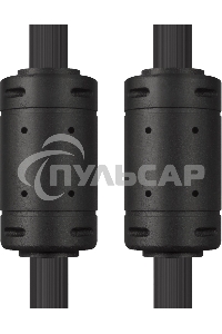 Кабель Greenconnect SVGA 7.0м черный, позолоченные контакты, ферритовые кольца, OD8.0мм. 15M / 15M Premium GCR-VM2VM2-7.0m, 28/28 AWG, двойной экран