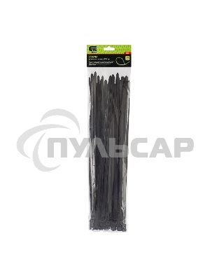 Хомуты, 400 х 8 мм, пластиковые, черные, 50 шт. Сибртех