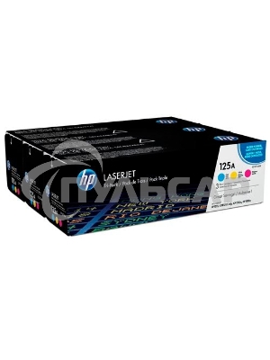 Картридж лазерный комплект HP CF373AM голубой/пурпурный/желтый для CLJ CP1215/1515 3 х 1400стр.