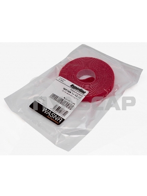 Лента (липучка) Hyperline WASNR-5x9-RD в рулоне, ширина 9 мм, длина 5 м, красная